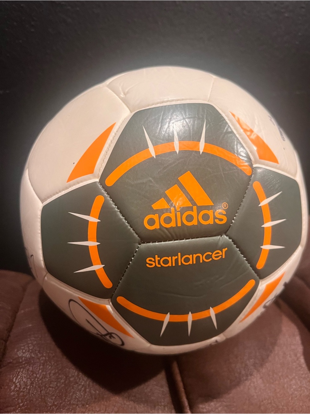 adidas White, Gray & Orange Starlancer Soccer Ball